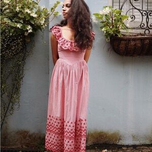 Doen Liesel Dress Cerise Paris Gingham